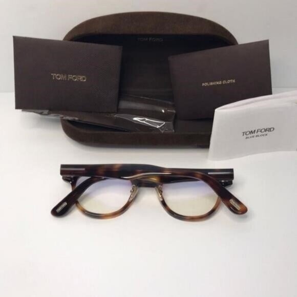 💯 Original Tom Ford FT5783-D-B 053 Men's Blonde Havana Frame Eyeglasses - Picture 8 of 12